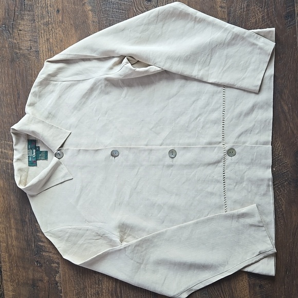 Vintage Orvis Silk And Linen Blend Button Down Blouse - Picture 1 of 8